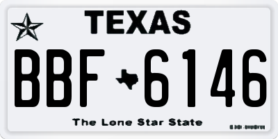 TX license plate BBF6146