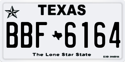 TX license plate BBF6164