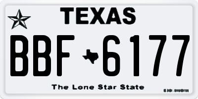 TX license plate BBF6177
