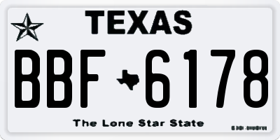 TX license plate BBF6178