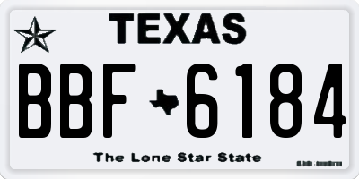 TX license plate BBF6184