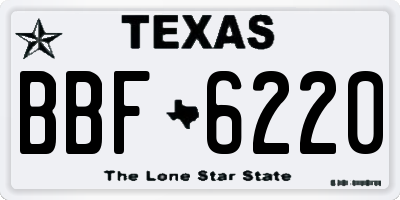 TX license plate BBF6220
