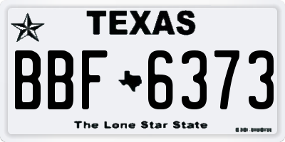 TX license plate BBF6373