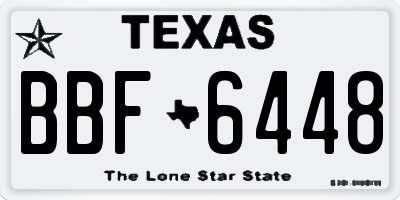 TX license plate BBF6448