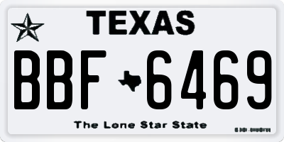 TX license plate BBF6469