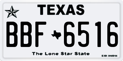 TX license plate BBF6516