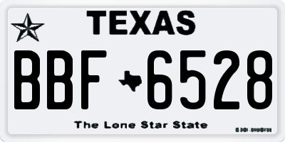 TX license plate BBF6528