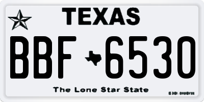 TX license plate BBF6530