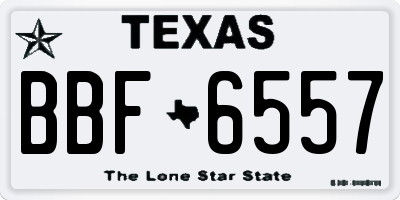 TX license plate BBF6557