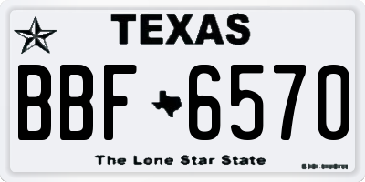 TX license plate BBF6570