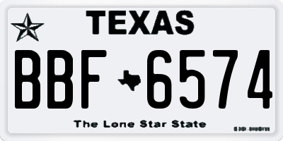 TX license plate BBF6574