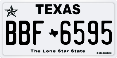 TX license plate BBF6595