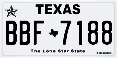 TX license plate BBF7188