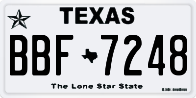 TX license plate BBF7248