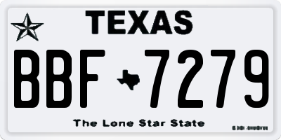 TX license plate BBF7279