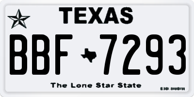 TX license plate BBF7293