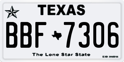 TX license plate BBF7306