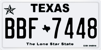 TX license plate BBF7448