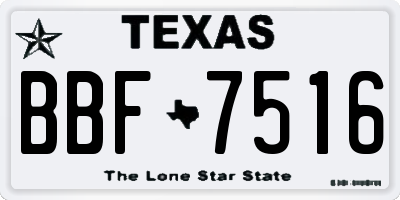 TX license plate BBF7516