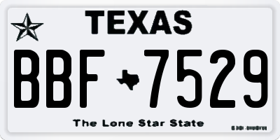 TX license plate BBF7529