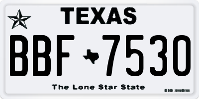 TX license plate BBF7530