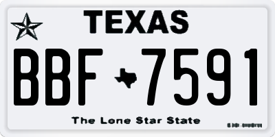 TX license plate BBF7591