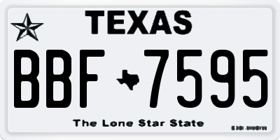 TX license plate BBF7595