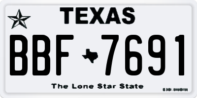 TX license plate BBF7691