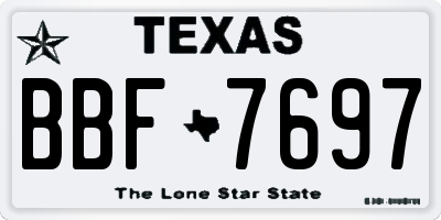 TX license plate BBF7697