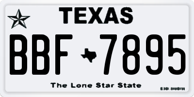 TX license plate BBF7895