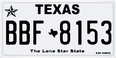 TX license plate BBF8153