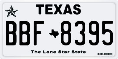 TX license plate BBF8395