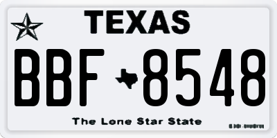 TX license plate BBF8548