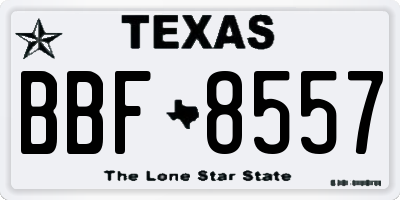 TX license plate BBF8557