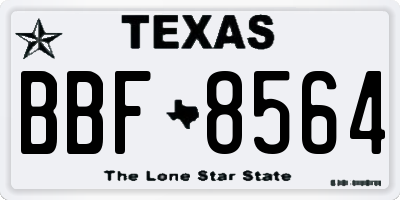 TX license plate BBF8564