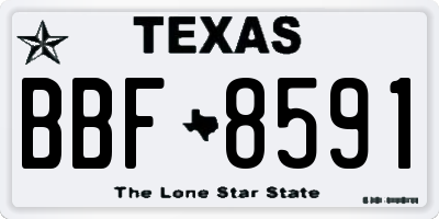 TX license plate BBF8591