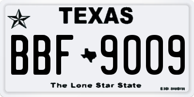 TX license plate BBF9009