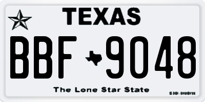 TX license plate BBF9048