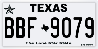TX license plate BBF9079