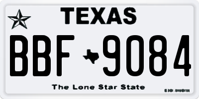 TX license plate BBF9084