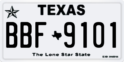 TX license plate BBF9101
