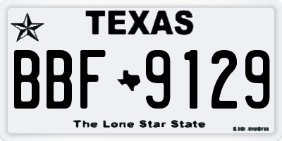 TX license plate BBF9129