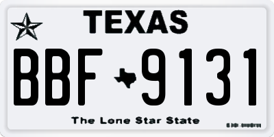 TX license plate BBF9131