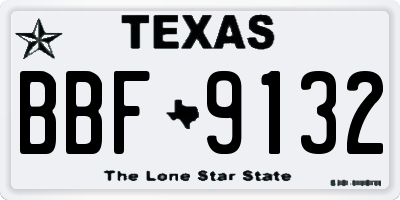 TX license plate BBF9132