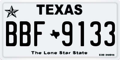 TX license plate BBF9133