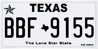 TX license plate BBF9155