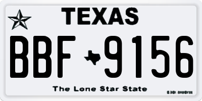 TX license plate BBF9156