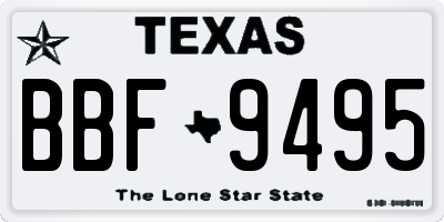 TX license plate BBF9495
