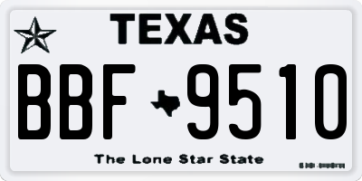 TX license plate BBF9510