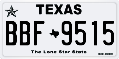 TX license plate BBF9515